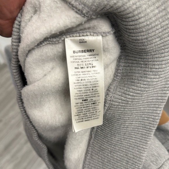 Burberry Check Hood Cotton Blend Hooded Sweatshirt - Picture 3 of 5